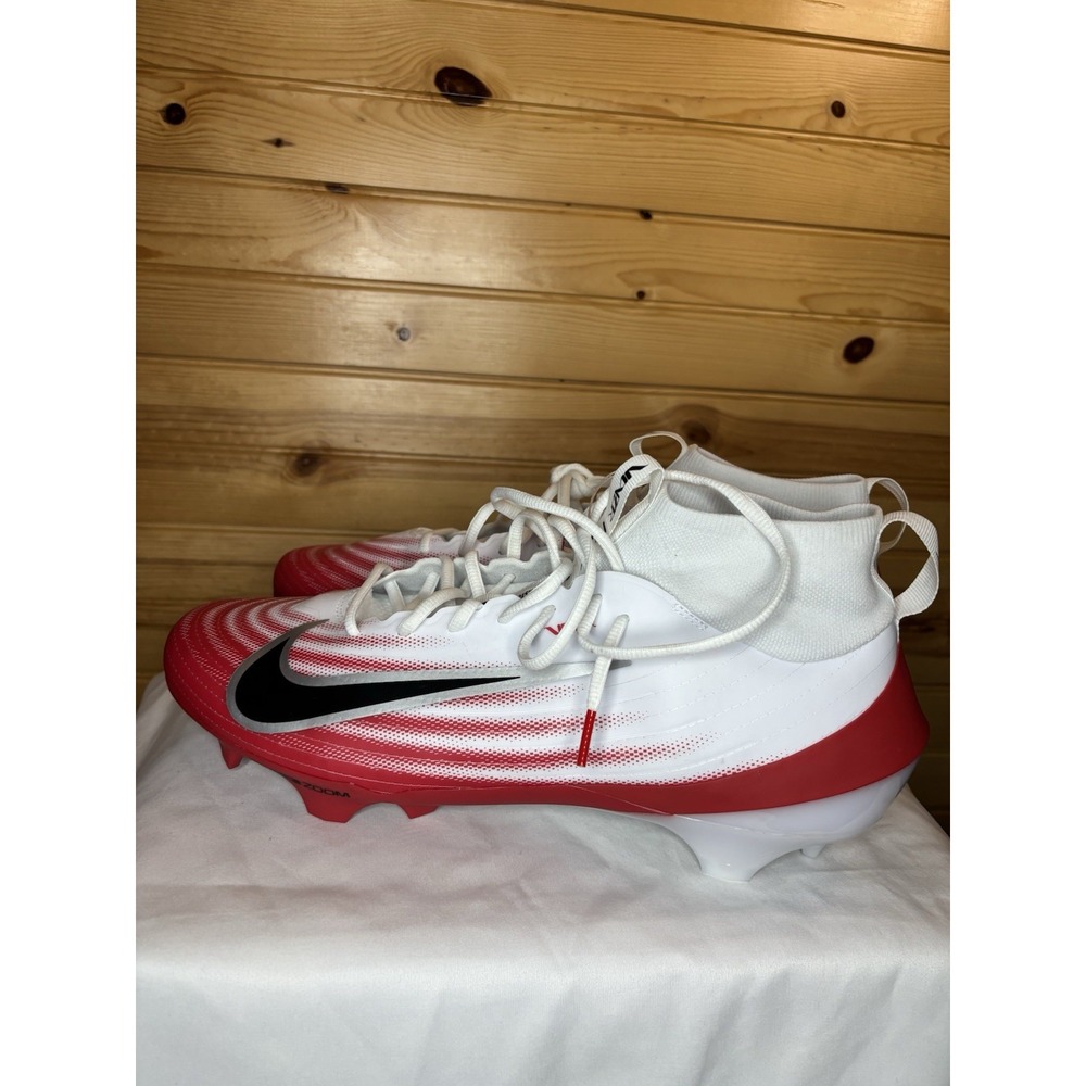 Nike Air Zoom Air Vapor Pro 1 Football Cleats White/Red Men 14.5 New FB3298-102